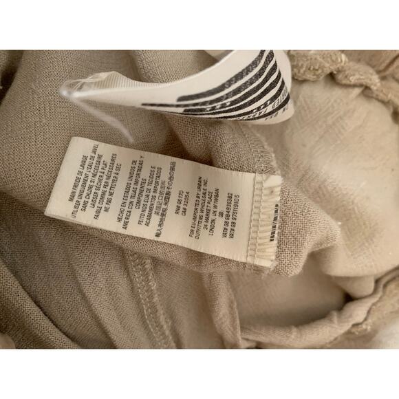 Free People Small Beige Wide Leg Rayon Pull On Khaki High Rise Women's Pant - Picture 8 of 8